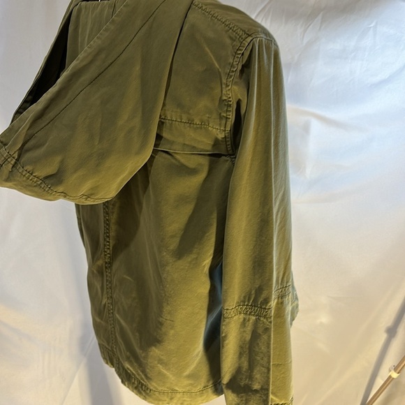 Free People Safari Pullover Lace up Army Green Anorak Hooded Top Size S - Picture 10 of 11